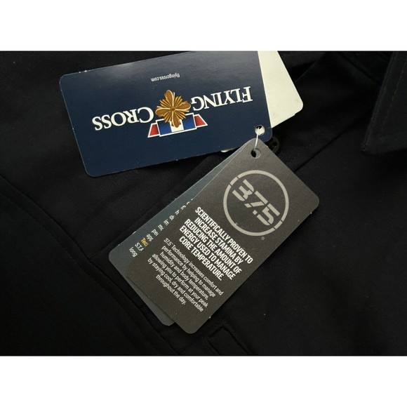 FLYING CROSS Mens Short-sleeve Shirt With Patch NAVY XL - Picture 11 of 12